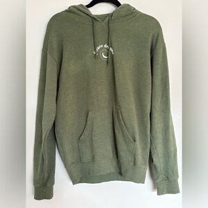 Olive Green Neon Riot Graphic Hoodie